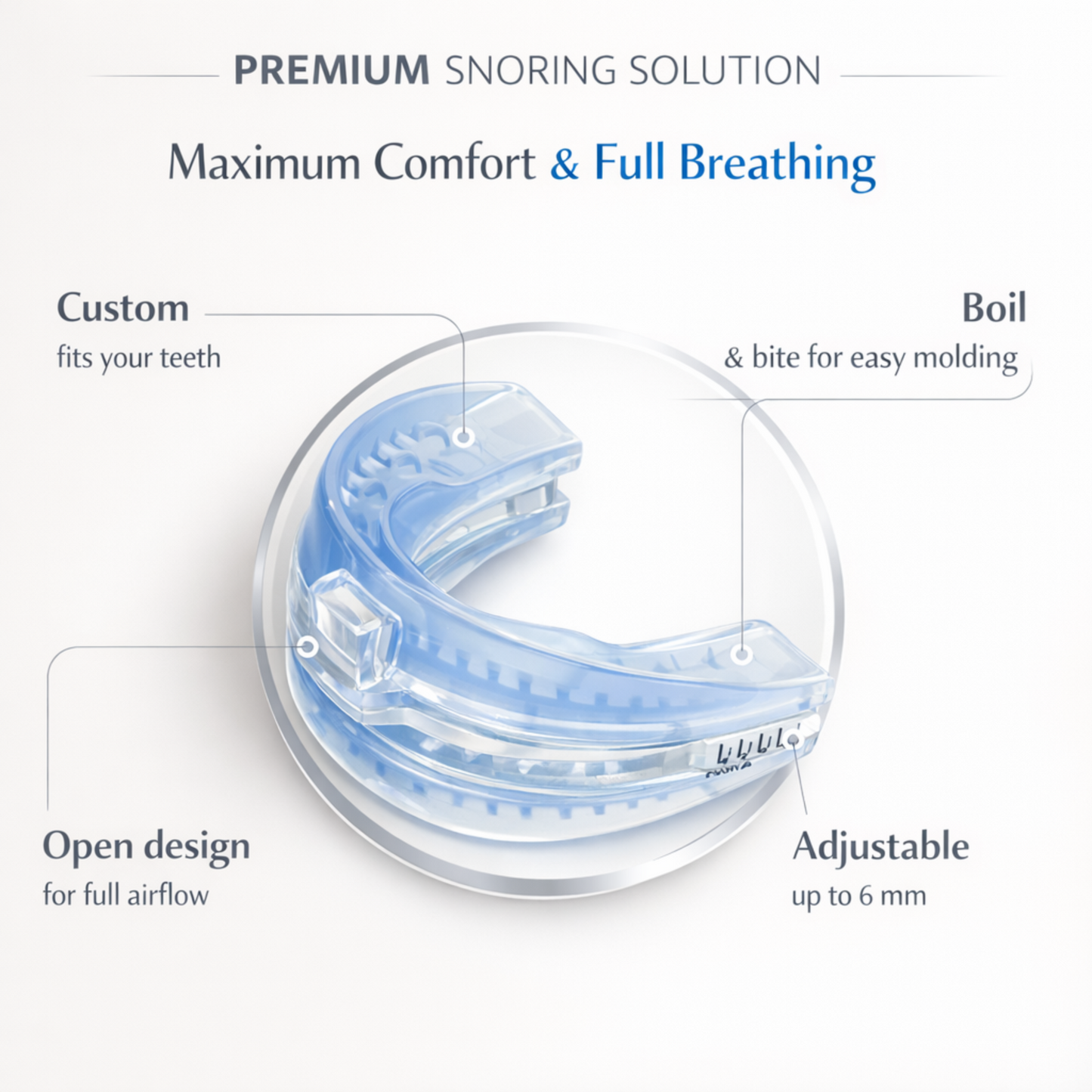 QuietMax™ – Adjustable Anti-Snoring Mouthpiece